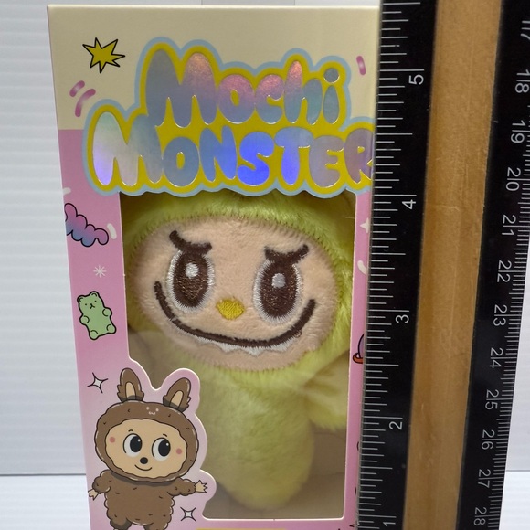 YELLOW All Things Mochi Monster Plush Charm Keychain A Little Obsessed Labubu - Picture 5 of 5